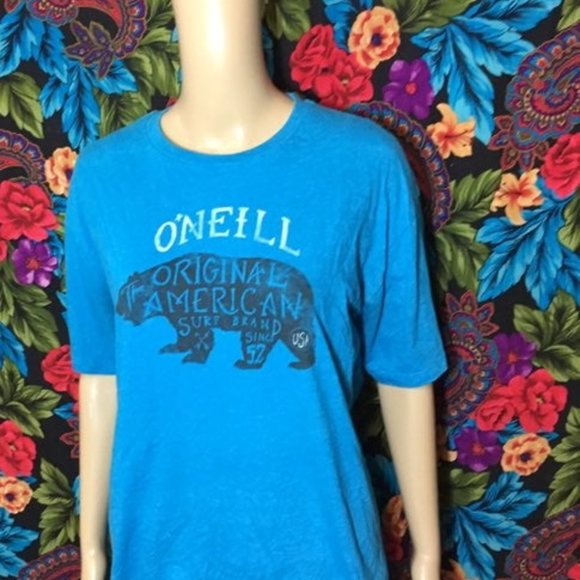 MENS O'NEILL SHIRT LARGE SURF SKATE BLUE - Picture 3 of 6